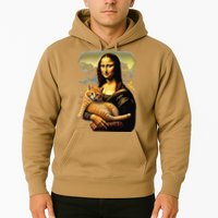 Mona Lisa Hugging Cat Hoodie