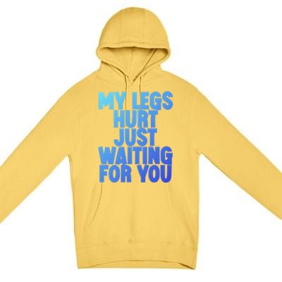 My Legs Hurt Just Waiting For You Gift Premium Pullover Hoodie