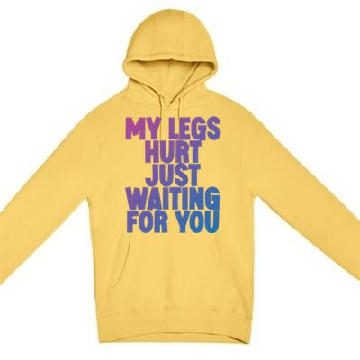 My Legs Hurt Just Waiting For You Gift Premium Pullover Hoodie