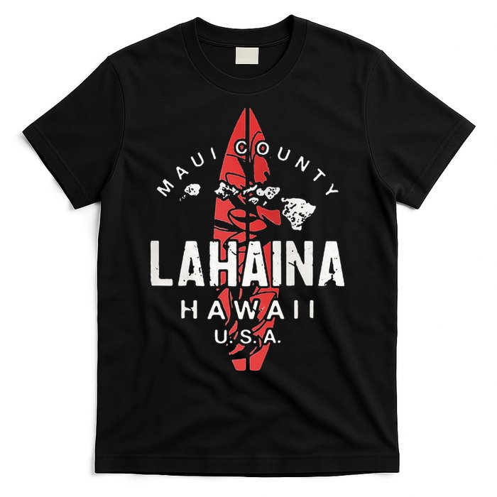 Maui Lahaina Hawaii Vintage Hawaiian Islands Surf T-Shirt