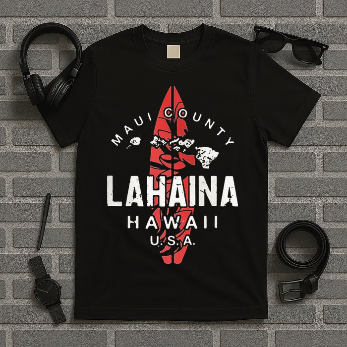 Maui Lahaina Hawaii Vintage Hawaiian Islands Surf T-Shirt