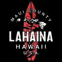 Maui Lahaina Hawaii Vintage Hawaiian Islands Surf T-Shirt
