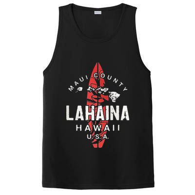 Maui Lahaina Hawaii Vintage Hawaiian Islands Surf PosiCharge Competitor Tank