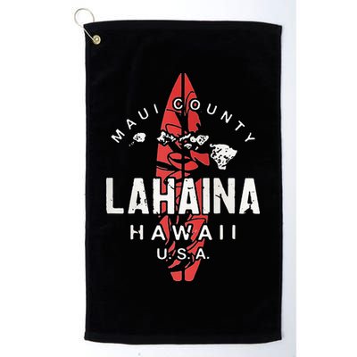 Maui Lahaina Hawaii Vintage Hawaiian Islands Surf Golf Towel