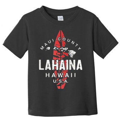 Maui Lahaina Hawaii Vintage Hawaiian Islands Surf Toddler T-Shirt