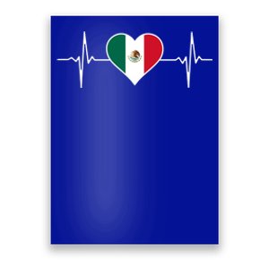 México Love Heartbeat Mexican Flag Pulse Heart For Mexico Gift Poster