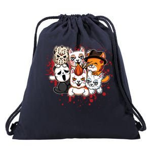 My Little Horror Crew Halloween Cats Drawstring Bag