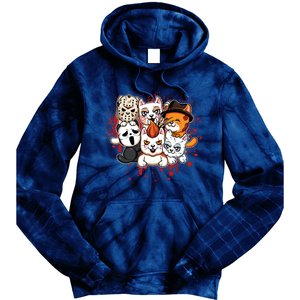 My Little Horror Crew Halloween Cats Tie Dye Hoodie