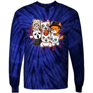 My Little Horror Crew Halloween Cats Tie-Dye Long Sleeve Shirt