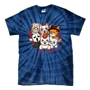 My Little Horror Crew Halloween Cats Tie-Dye T-Shirt