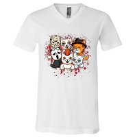 My Little Horror Crew Halloween Cats V-Neck T-Shirt