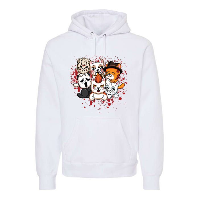 My Little Horror Crew Halloween Cats Premium Hoodie