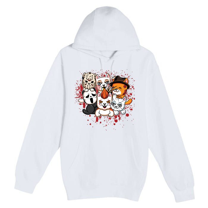 My Little Horror Crew Halloween Cats Premium Pullover Hoodie