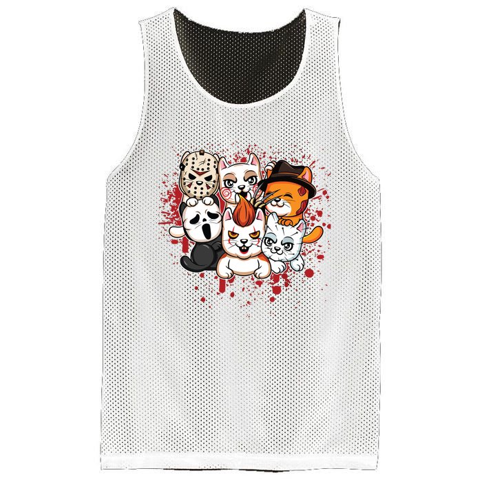 My Little Horror Crew Halloween Cats Mesh Reversible Basketball Jersey Tank