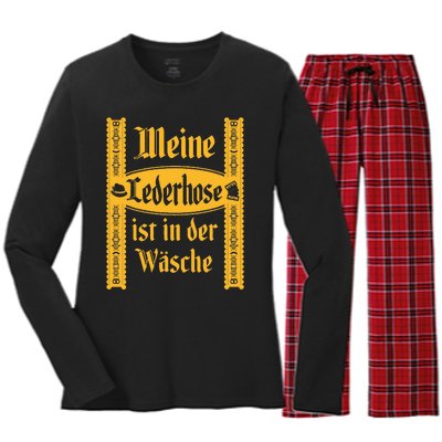 My Lederhosen Is In The Wash Women's Long Sleeve Flannel Pajama Set 