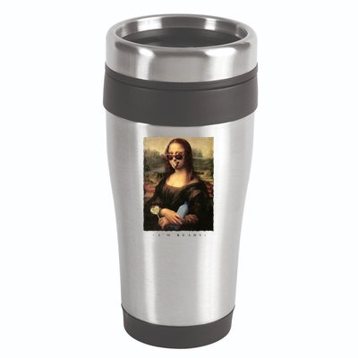 Mona Lisa I'm Ready Funny Party 16oz Travel Tumbler