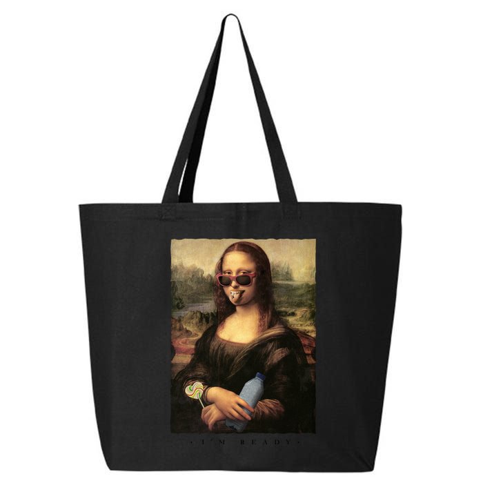 Mona Lisa I'm Ready Funny Party 25L Jumbo Tote