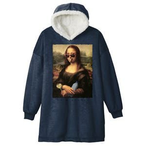 Mona Lisa I'm Ready Funny Party Hooded Wearable Blanket