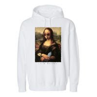 Mona Lisa I'm Ready Funny Party Garment-Dyed Fleece Hoodie