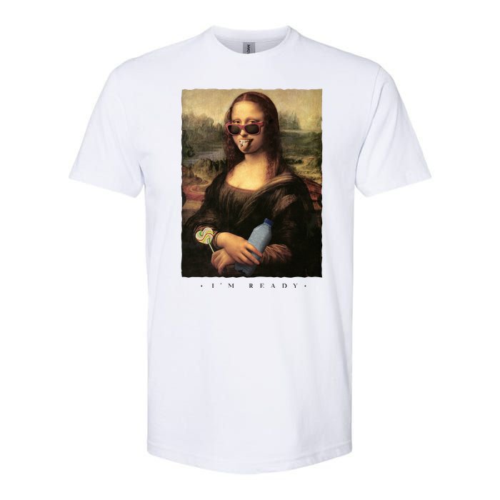 Mona Lisa I'm Ready Funny Party Softstyle® CVC T-Shirt