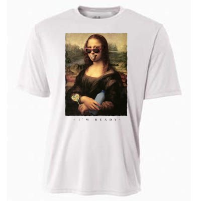 Mona Lisa I'm Ready Funny Party Cooling Performance Crew T-Shirt