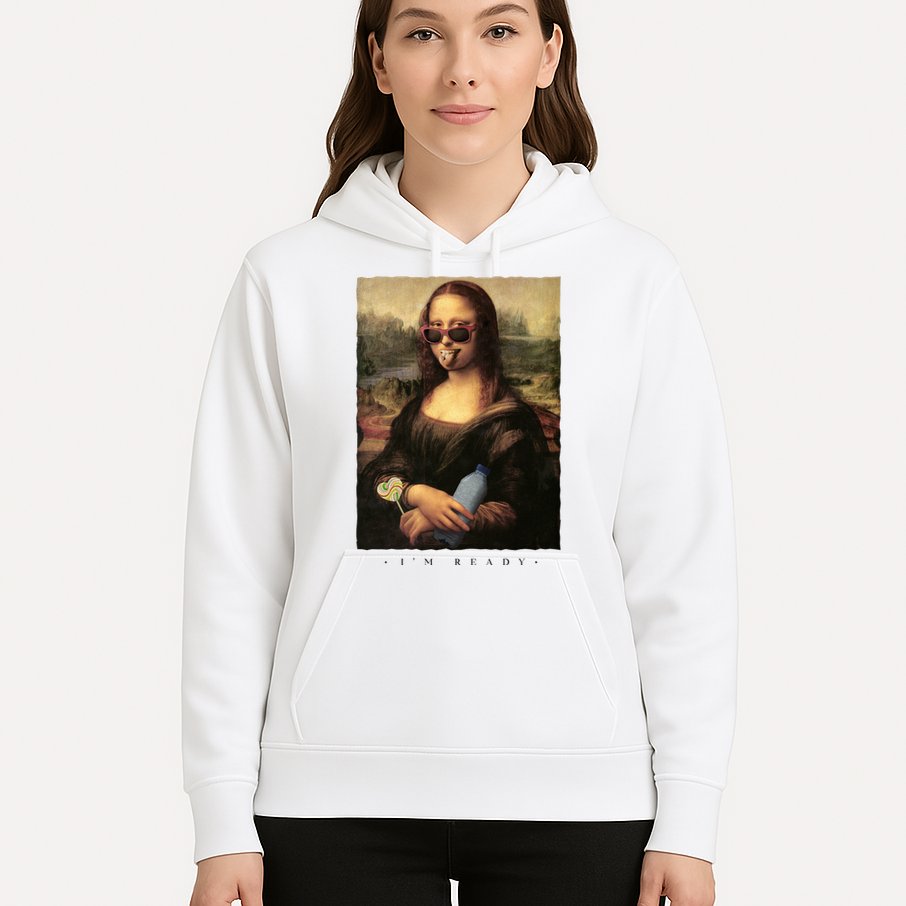 Mona Lisa I'm Ready Funny Party Hoodie