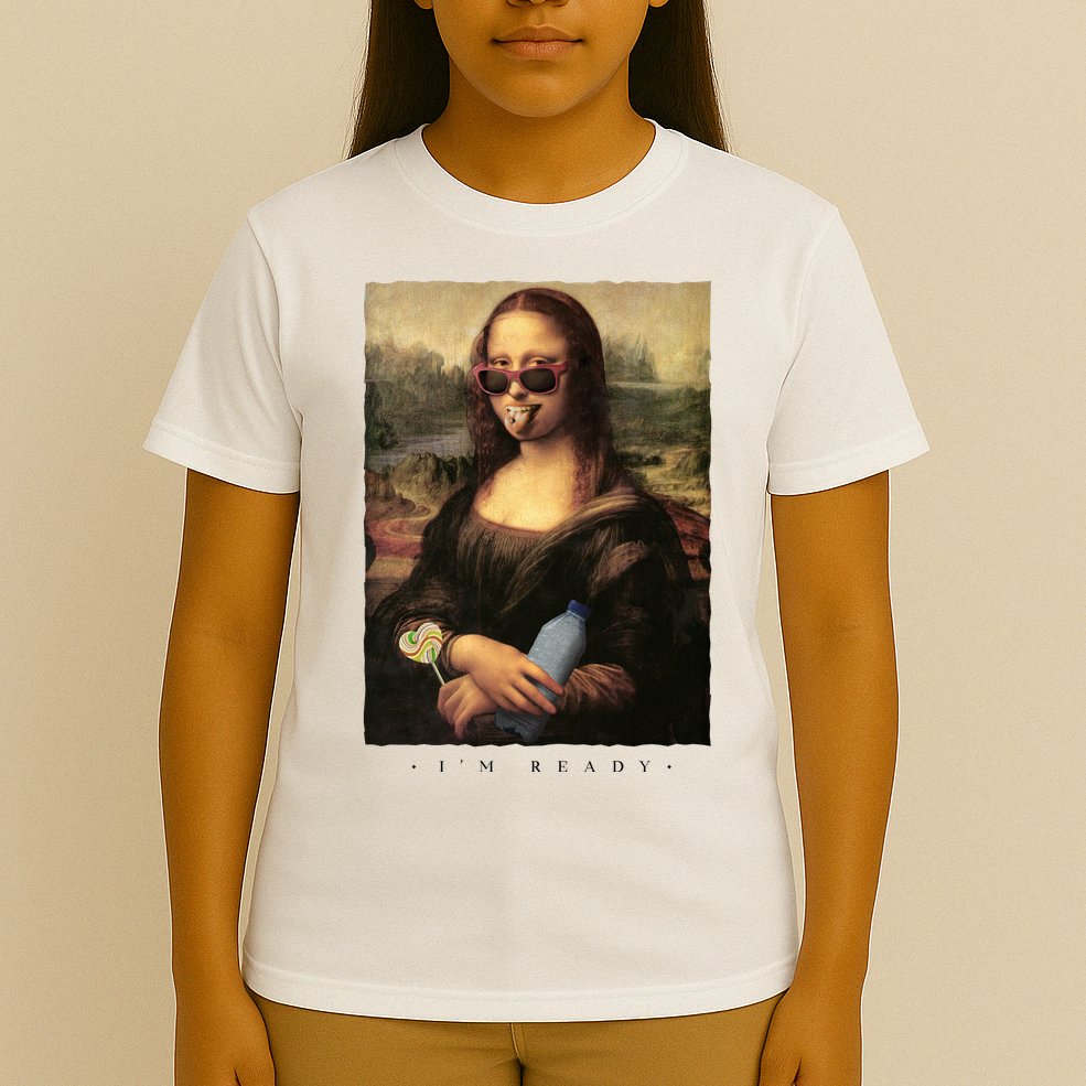 Mona Lisa I'm Ready Funny Party T-Shirt