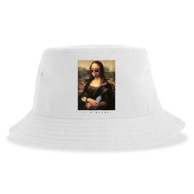 Mona Lisa I'm Ready Funny Party Sustainable Bucket Hat