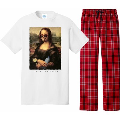 Mona Lisa I'm Ready Funny Party Pajama Set