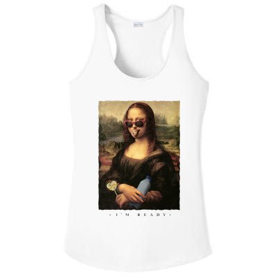 Mona Lisa I'm Ready Funny Party Ladies PosiCharge Competitor Racerback Tank