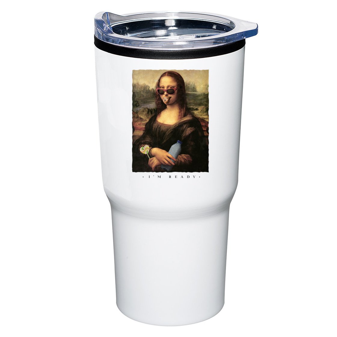 Mona Lisa I'm Ready Funny Party Tumbler