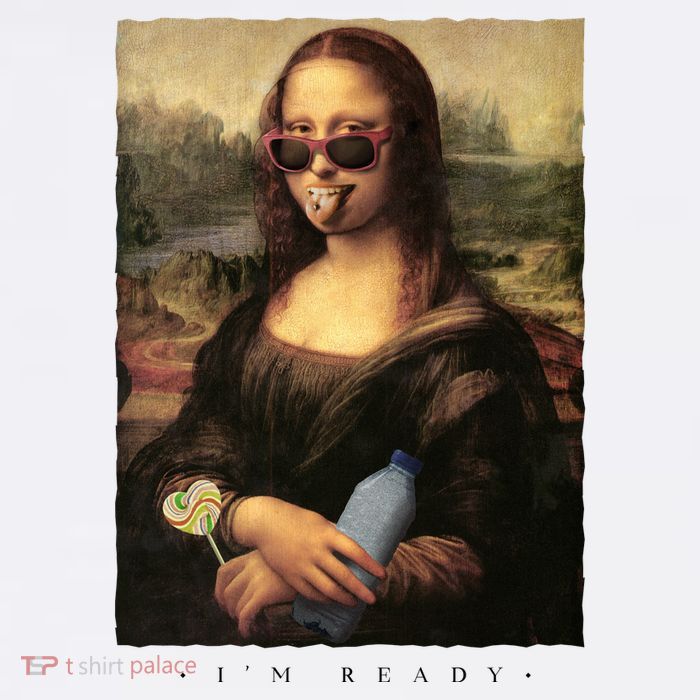 Mona Lisa I'm Ready Funny Party Poster