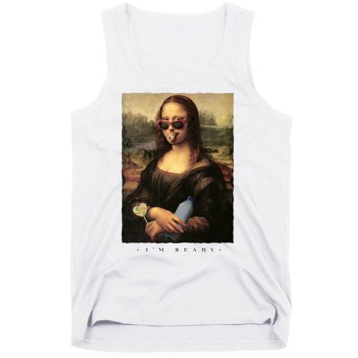 Mona Lisa I'm Ready Funny Party Tank Top