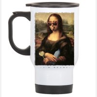 Mona Lisa I'm Ready Funny Party Stainless Steel Travel Mug