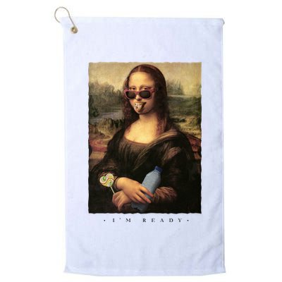 Mona Lisa I'm Ready Funny Party Golf Towel