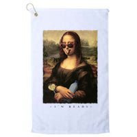 Mona Lisa I'm Ready Funny Party Golf Towel