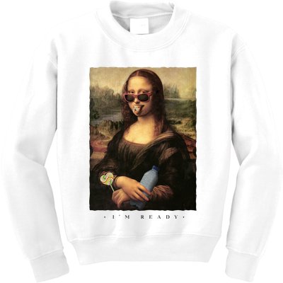 Mona Lisa I'm Ready Funny Party Kids Sweatshirt