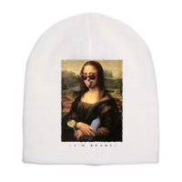 Mona Lisa I'm Ready Funny Party Short Acrylic Beanie