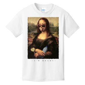 Mona Lisa I'm Ready Funny Party Kids T-Shirt