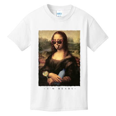 Mona Lisa I'm Ready Funny Party Kids T-Shirt