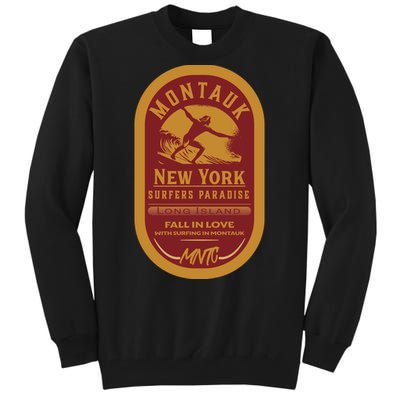 Montauk Long Island Surfers Paradise Tall Sweatshirt