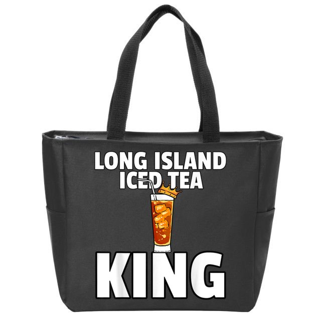 Mens Long Island Iced Tea For King Zip Tote Bag