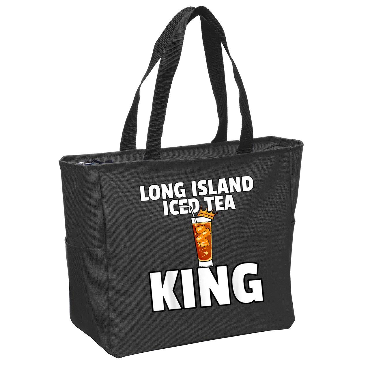 Mens Long Island Iced Tea For King Zip Tote Bag