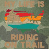My Life Is Riding On Trail Quad ATV Squad USA Flag 4 Wheeler Legacy Tie Dye Trucker Hat
