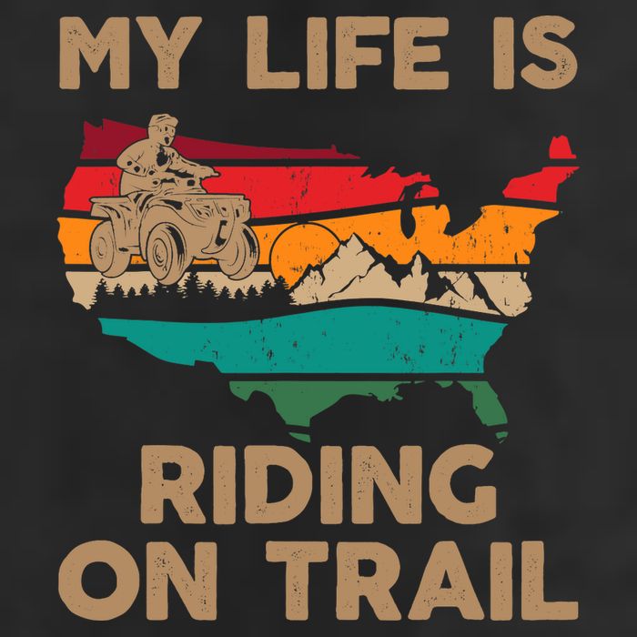 My Life Is Riding On Trail Quad ATV Squad USA Flag 4 Wheeler Adult Drive Performance Visor