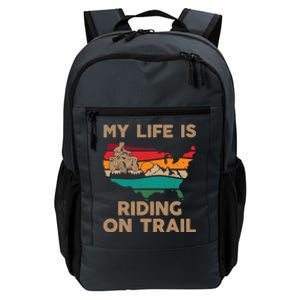 My Life Is Riding On Trail Quad ATV Squad USA Flag 4 Wheeler Daily Commute Backpack