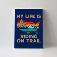 My Life Is Riding On Trail Quad ATV Squad USA Flag 4 Wheeler Canvas