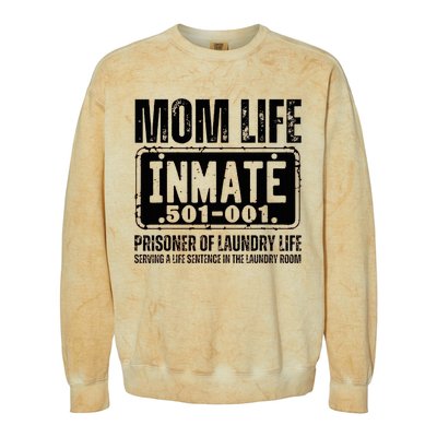 Mom Life Inmate Funny Halloween Costume Family Matching Colorblast Crewneck Sweatshirt