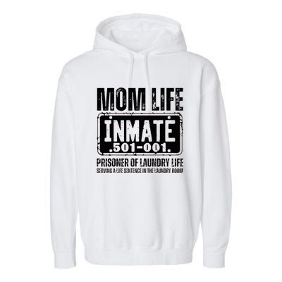 Mom Life Inmate Funny Halloween Costume Family Matching Garment-Dyed Fleece Hoodie