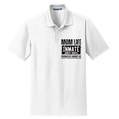 Mom Life Inmate Funny Halloween Costume Family Matching Dry Zone Grid Polo